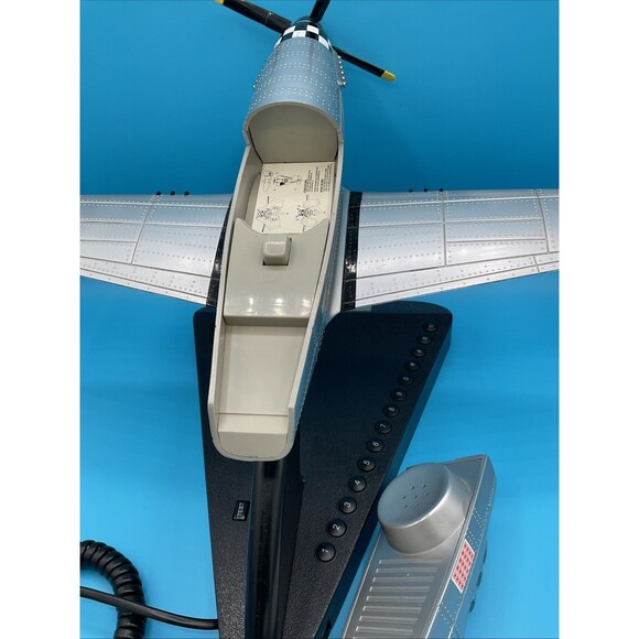 P-51 Mustang Fighter Aircraft Telephone Desk Phone Plane By Telemania - Picture 11 of 16